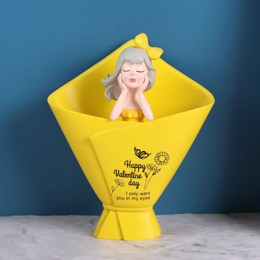 Valentine's Charm Flower Holder | Pretty Lady Flower Vase - Image 2