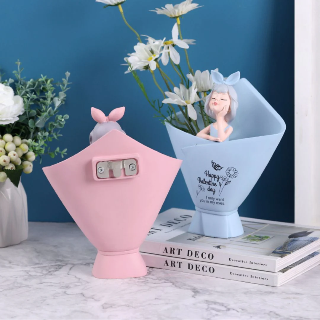 Valentine's Charm Flower Holder | Pretty Lady Flower Vase - Image 4