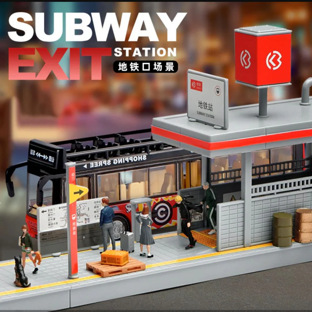 Vehicle Station Exit Diorama | 1:64 Scale Display Case