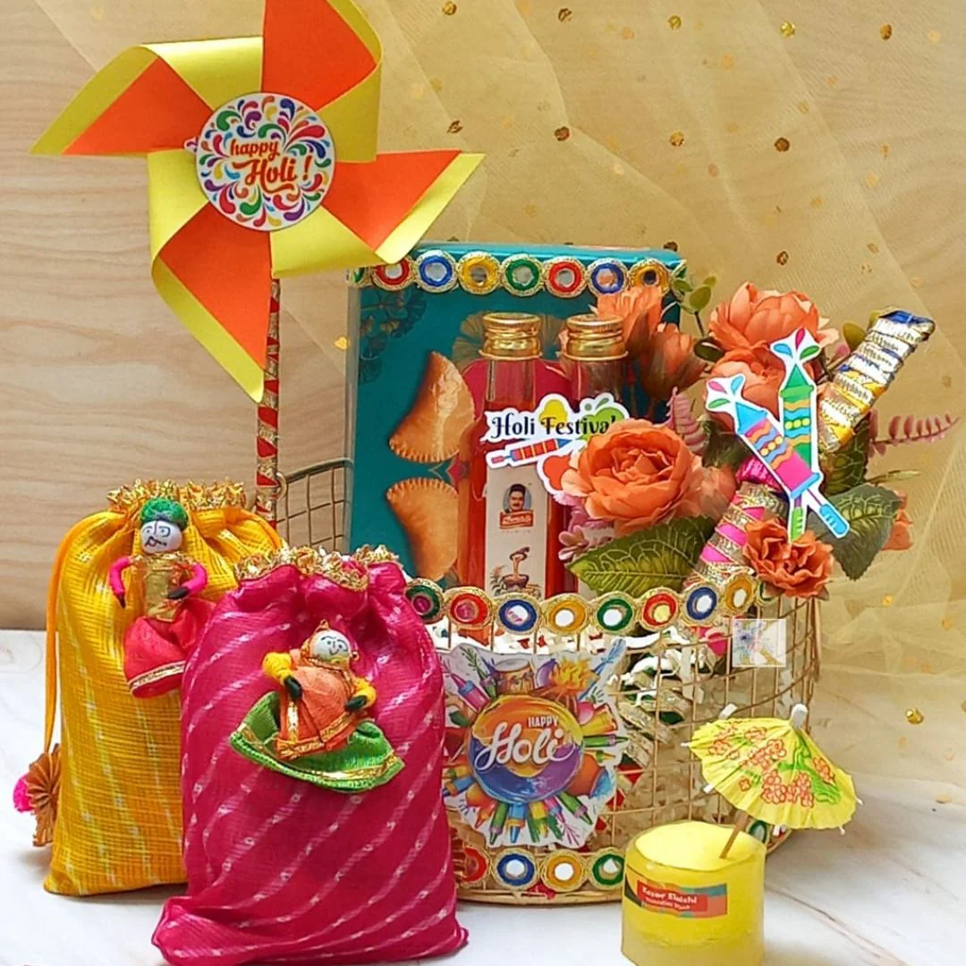 Vibrant Festivities Basket - Premium Holi Hamper - Image 2