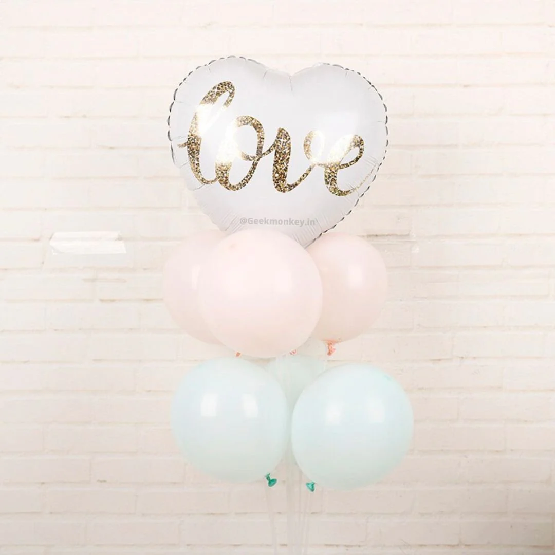 Mr Love Mrs Wedding Foil Balloons (Set of 3) - Image 5