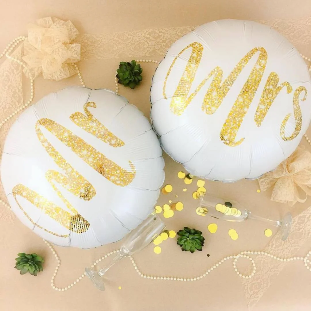 Mr Love Mrs Wedding Foil Balloons (Set of 3) - Image 6