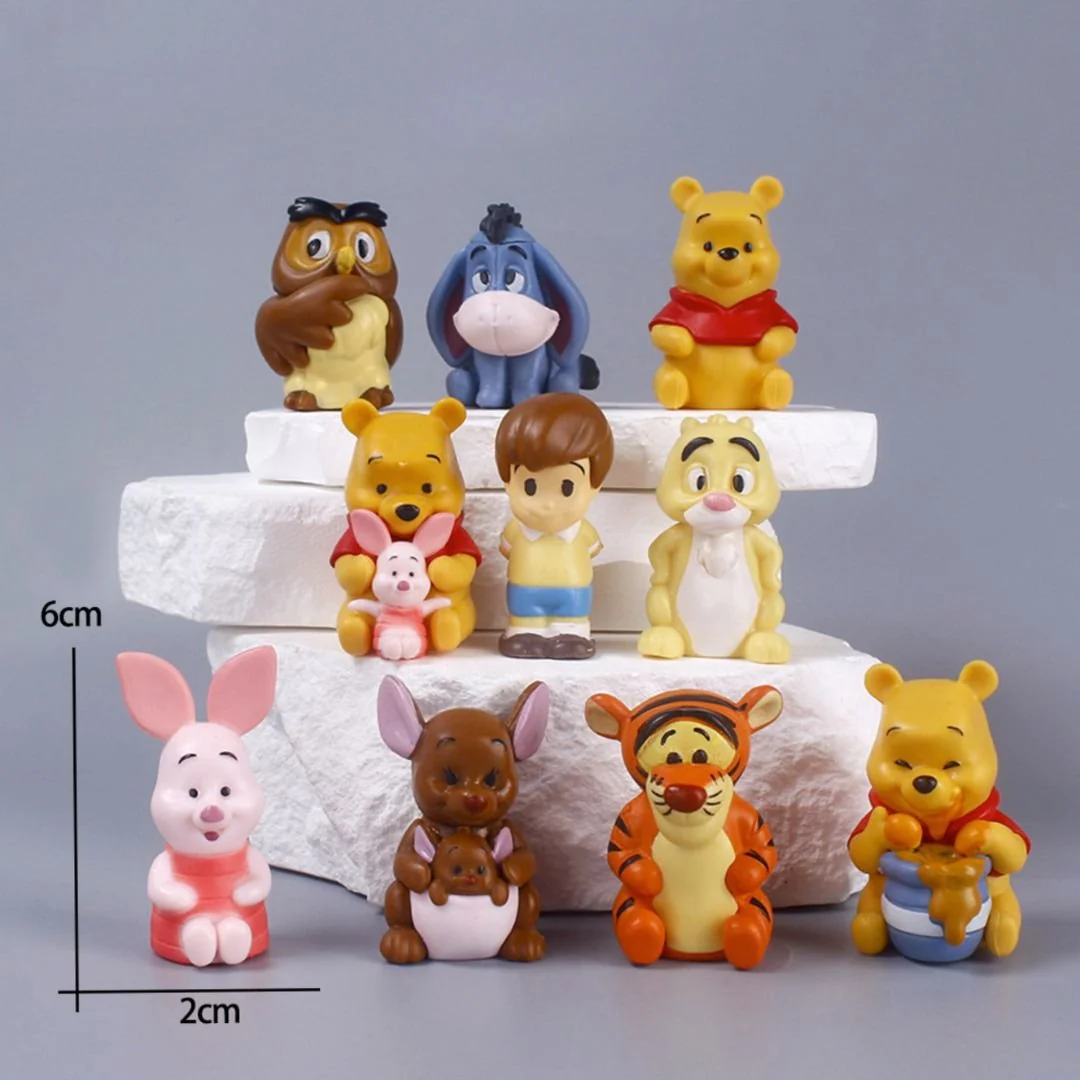 Winnie the Pooh Figurines | 10 Little Animal Figurine Set - Image 4