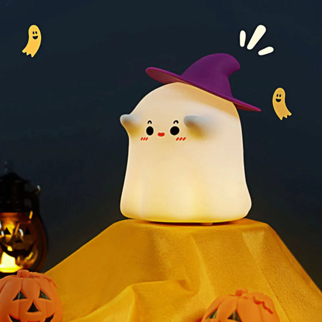 SpookyGlow Witchy Ghost Silicone Night Lamp - Image 3