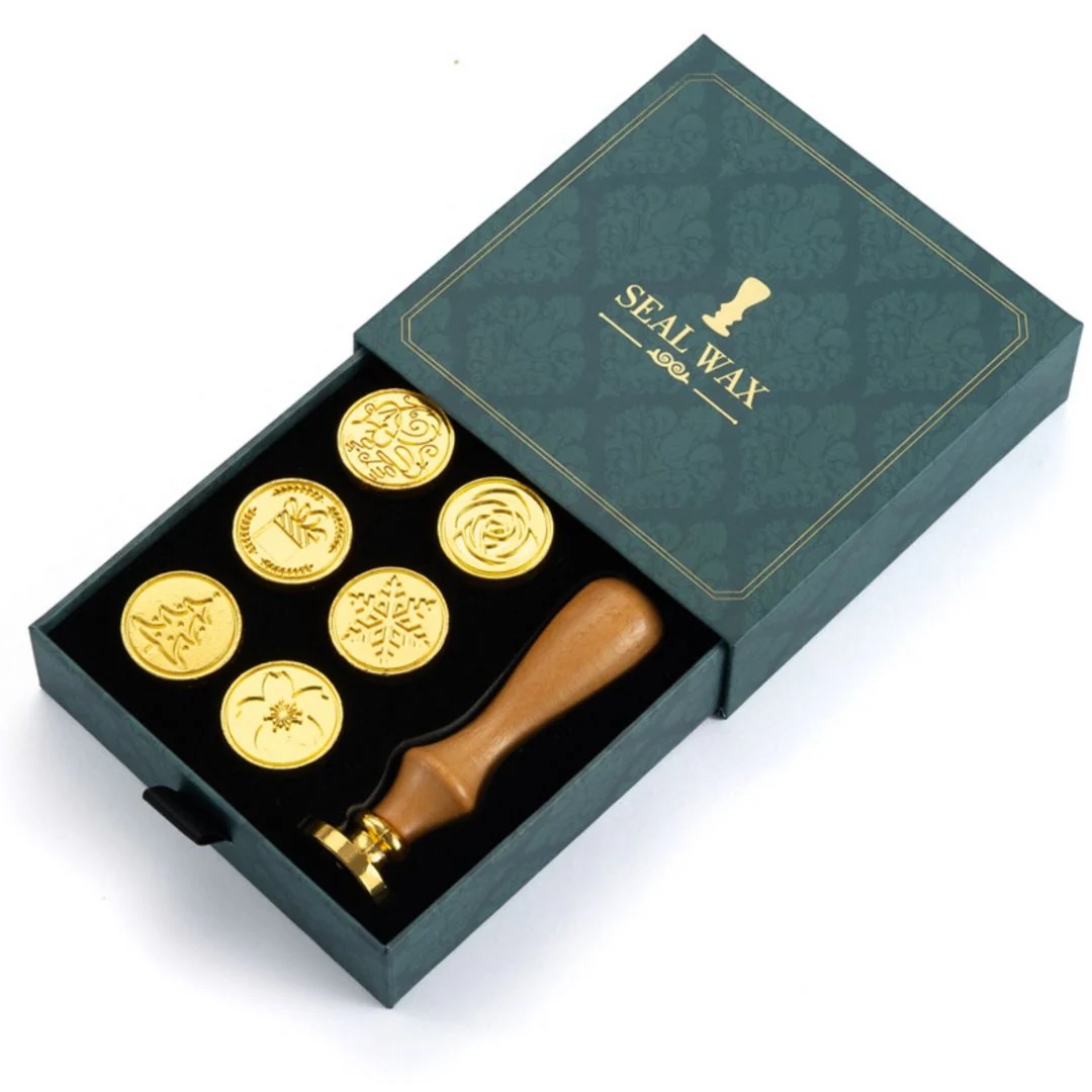Wooden Seal with Interchangeable Heads | Stamper Set with Heads - Image 2