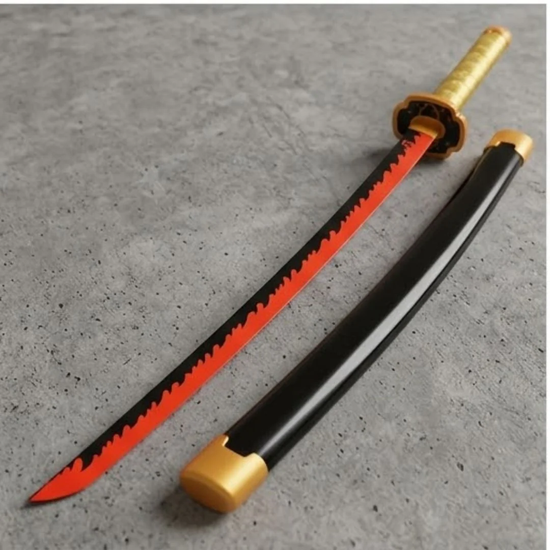 Yoriichi Tsugikuni Wooden Katana | 104 Cm Demon Slayer Katana - Image 2
